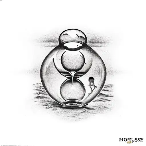 Hourglass With Something Inside That Signifies Growth