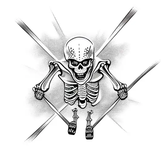 Skeleton Skiing