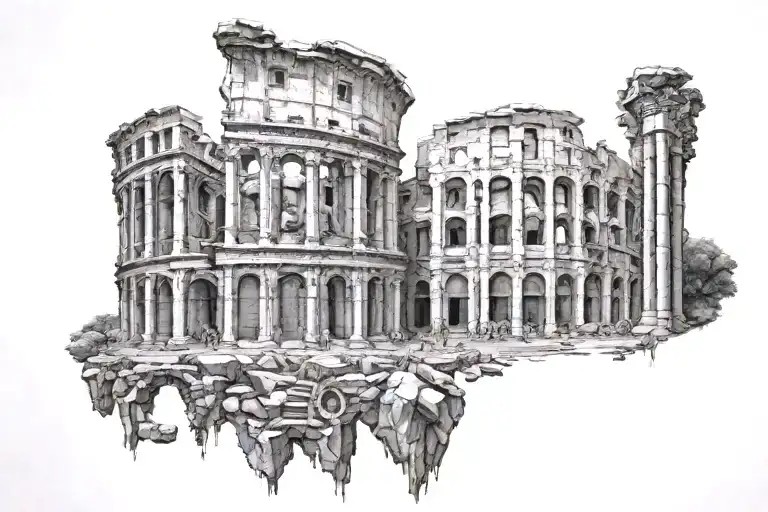 A Highly Detailed Medusa Theme Colosseum