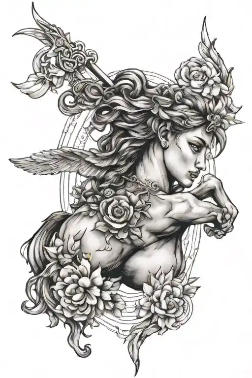 Female Sagittarius Arm Sleeve