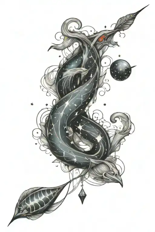 Pisces Virgo And Scorpio Constellation Intertwined