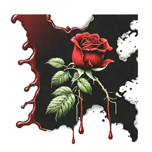 Rose Of Blood Dripping From The Field