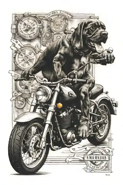 A Dog Riding A Motorcycle