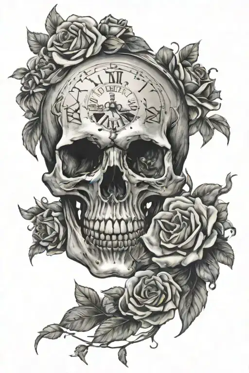 A Normal Skull And Watch
