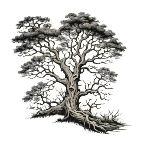 Skinny Half Dead Tree