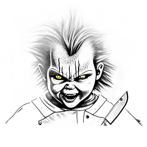 Scary Chucky With Knife