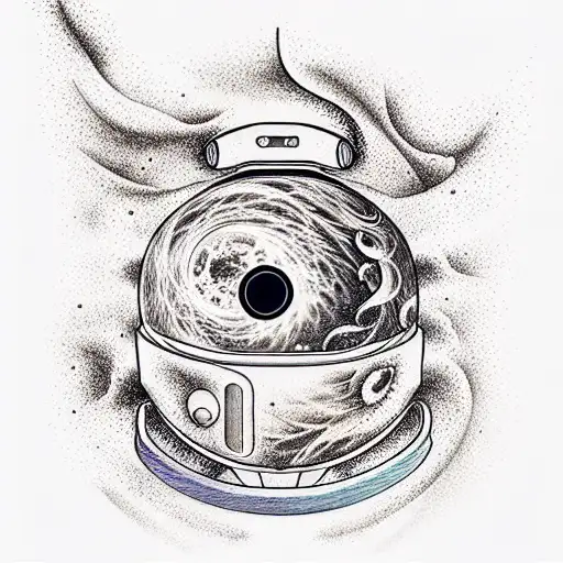 Outer Space Meets Ocean Through A Doorway