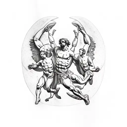 Icarus And Atlas And Vesuvius Man