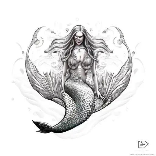 Mermaid In Latex Hood