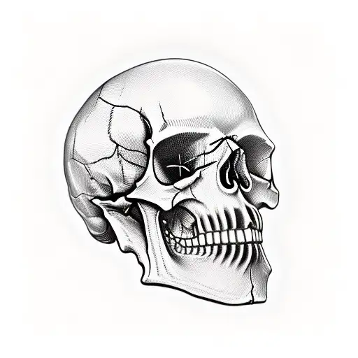 Ss Skull With Blonde Girl