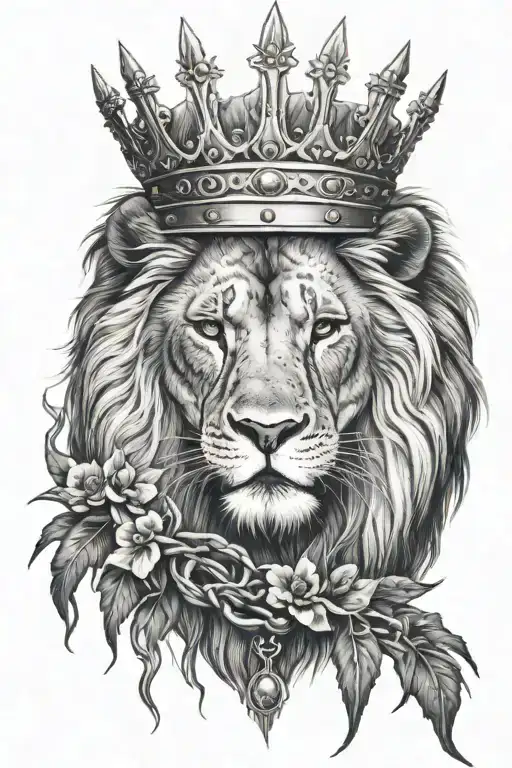 Lion With Crown Of Thorns