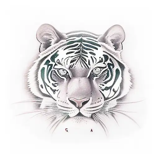 Mujer Angel Guerrera Con Trigre Naranja Al Lado Derecho Y Tigre Gris A La Izquierda