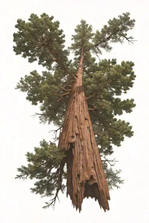 Redwood Forest Looking Up From Ground