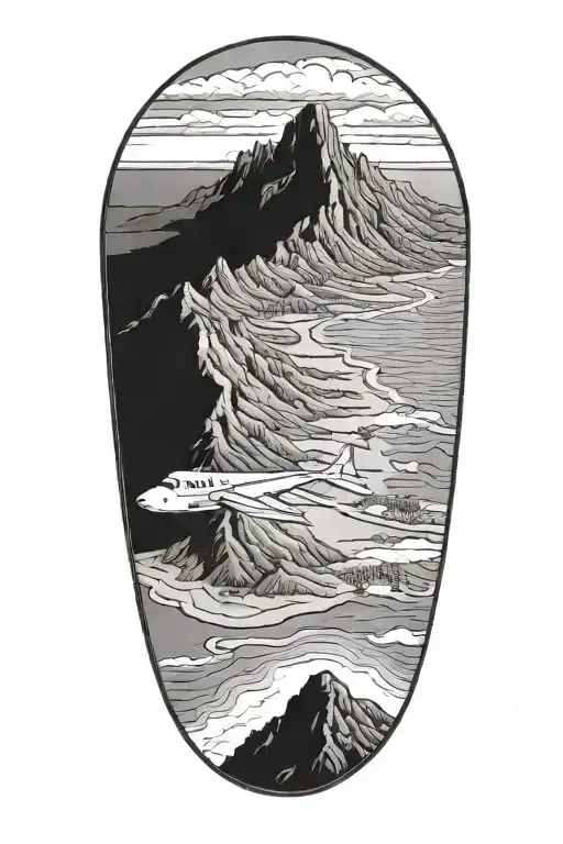 Looking Out Of An Airplane Window And Seeing Diamond Head