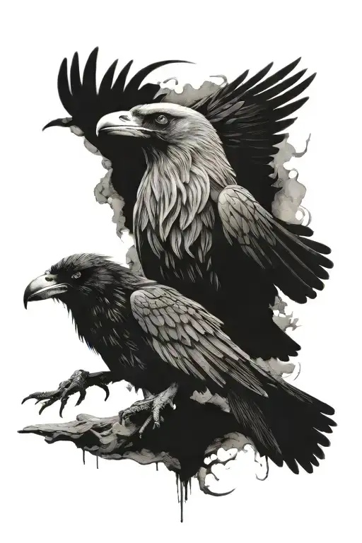 Odin Viking Raven Flying