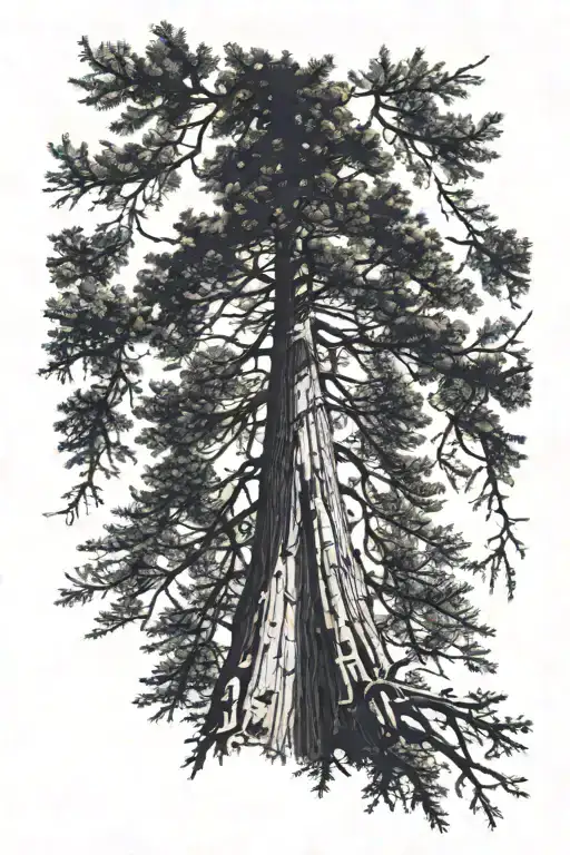 Redwood Forest Looking Up From Ground