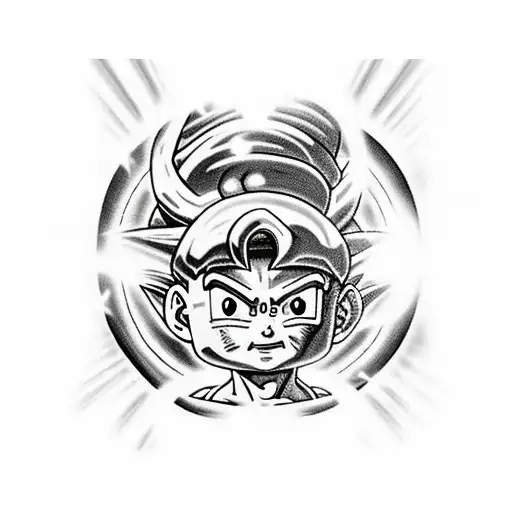 Power Up Mushroom Inside Of A Dragon Ball Glowing Ultra Instinct Aura