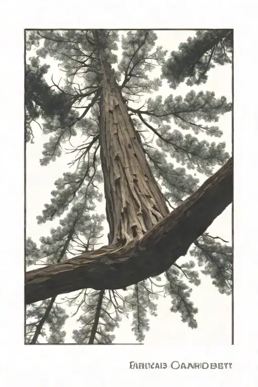Redwood Forest Looking Up From Ground