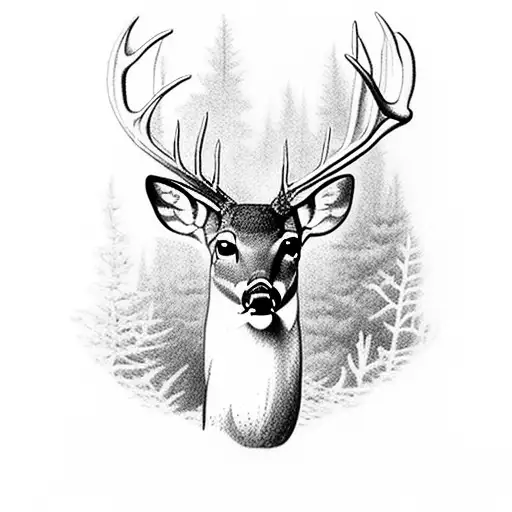 Whitetail Deer In The Forest