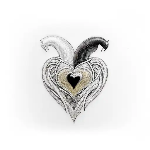 Black And Gold Bleeding Heart