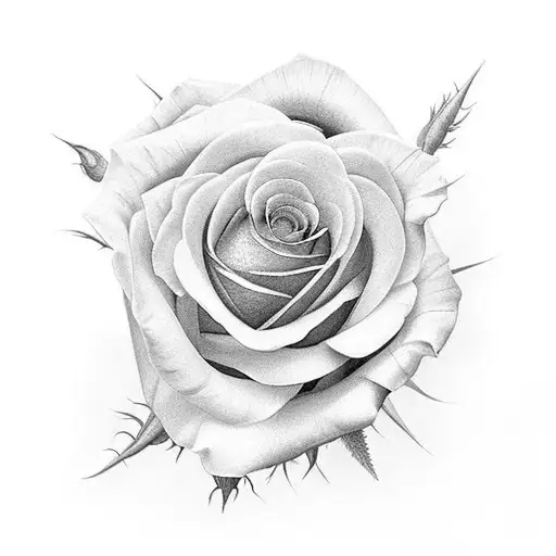 Rose And Thistle Next To Each Other