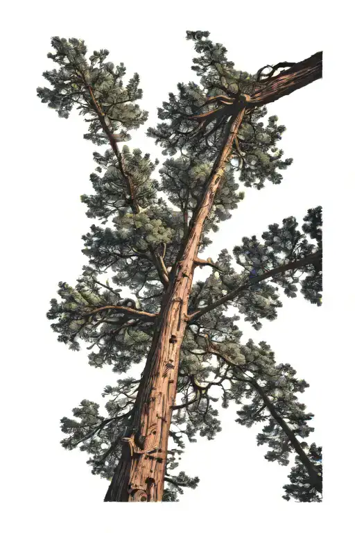 Redwood Forest Looking Up From Ground