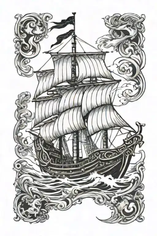 Odin Viking Ship Sailing