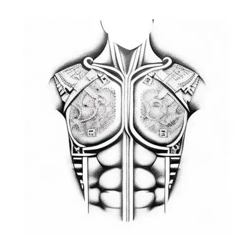 Roman Armour Ripped Skin Right Chest And Right Arm