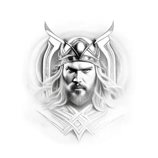 Norse Warrior Celebrating His Victory