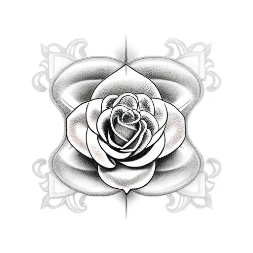 Christian Cross With Roses