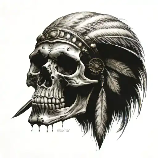 Indian And Skull