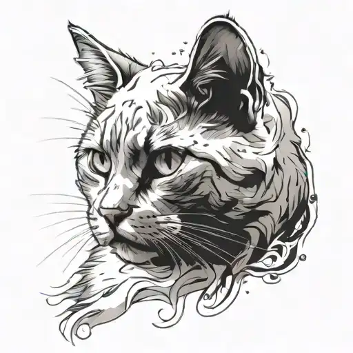 Cat Silloutte Forming An Enzo Inspired Design