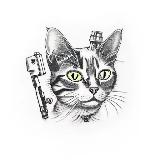 A Cat Shooting An Ar-15