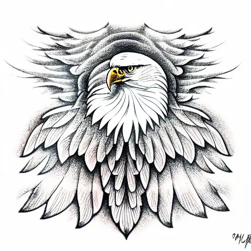 Eagle With Wings Spread