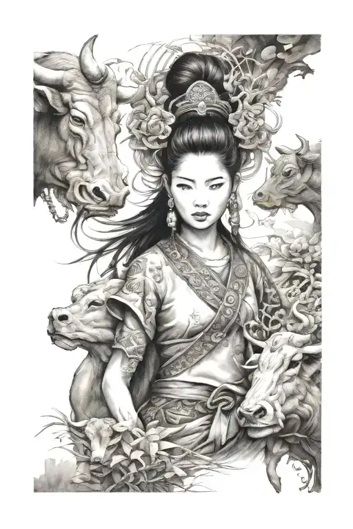 Chinese Weaver Girl And Ox Herder Boy