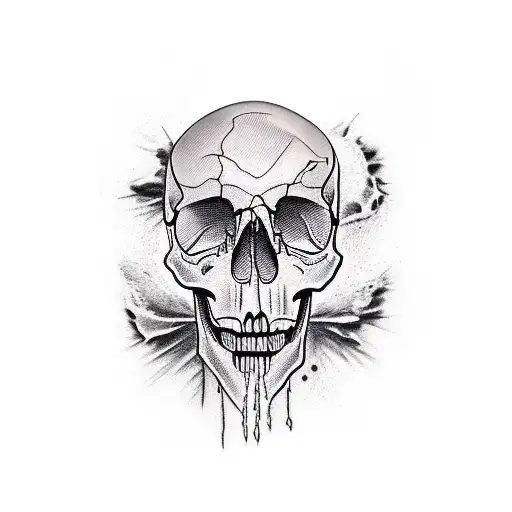 Skull Ripping Through Skin