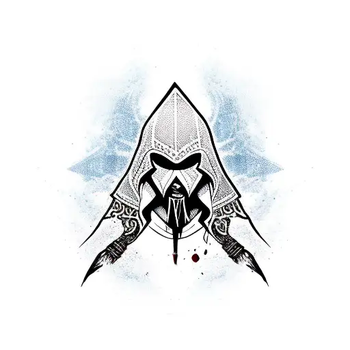 Assassins Creed Logo With Pirate Head Inside