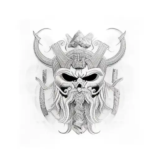 Norse Sleeve With Vegvisr In The Middle