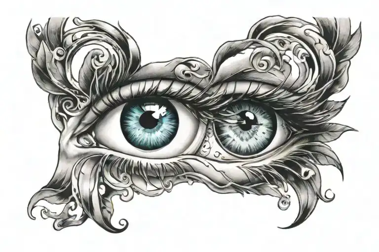 Female Eyes Staring Back At Me Gently