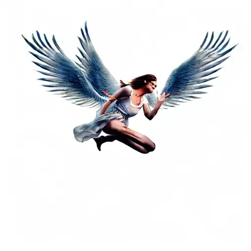 An Angel Flying In The Sky