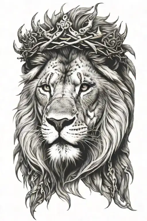 Lion With Crown Of Thorns
