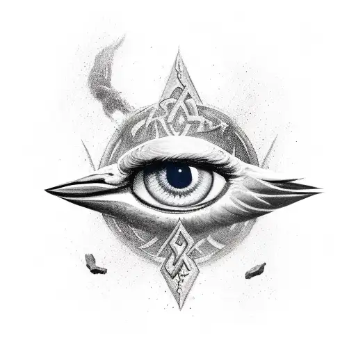 Rune Nordic Aegishjalmur With 2 Ravens And 1 Arcane Eye