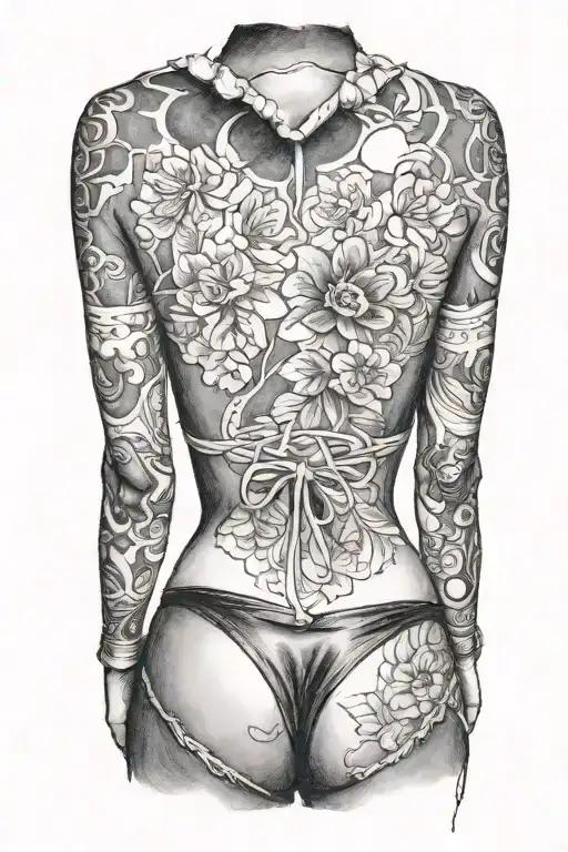 Sexy Black Girl Back Facing Bikini Standings