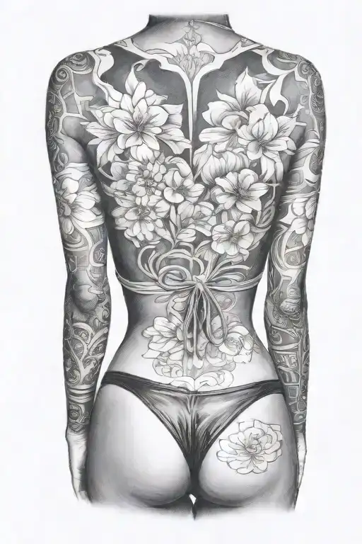 Sexy Black Girl Back Facing Bikini Standings