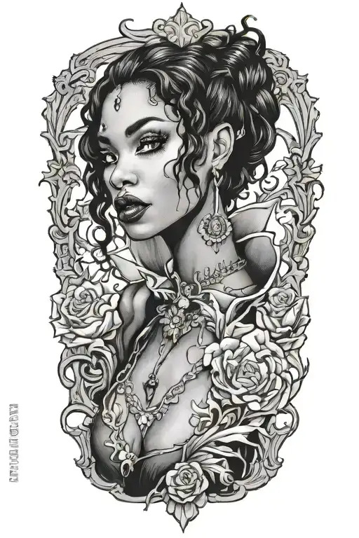 Sexy Black Girl Vampire Girl