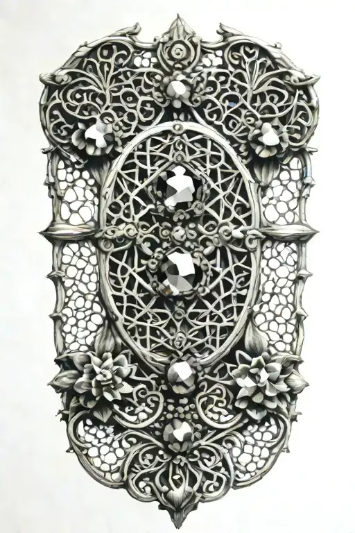 Lattice And Lace And Gemstones