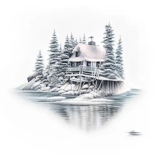 Maine Fishing On A Lake