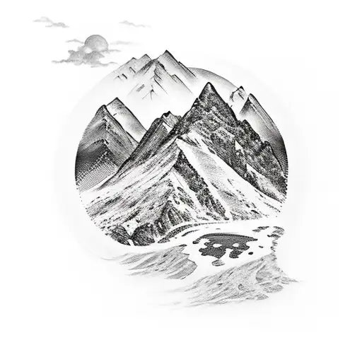 Mountain Scene With The Sea