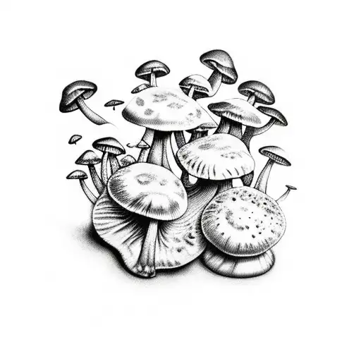 Psychodelic Mushrooms With Animal