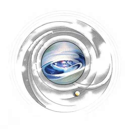 Solar System In A Straight Line With Gaseous Clouds Behind It